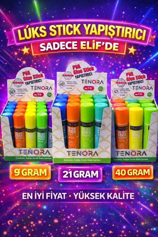 TENORA RENKLİ KUTU STİCK YAPIŞTIRICILAR